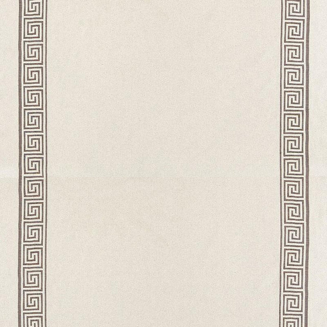 Schumacher Greek Key Embroidery Ii Truffle Fabric