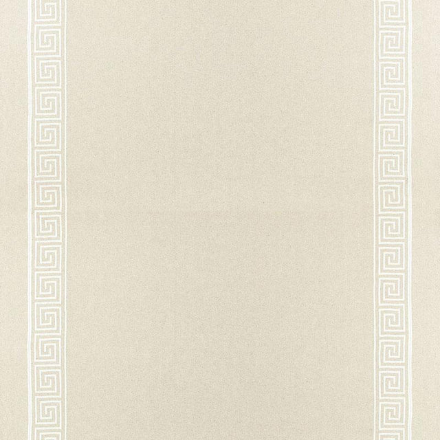 Schumacher Greek Key Embroidery Ii Oyster Fabric