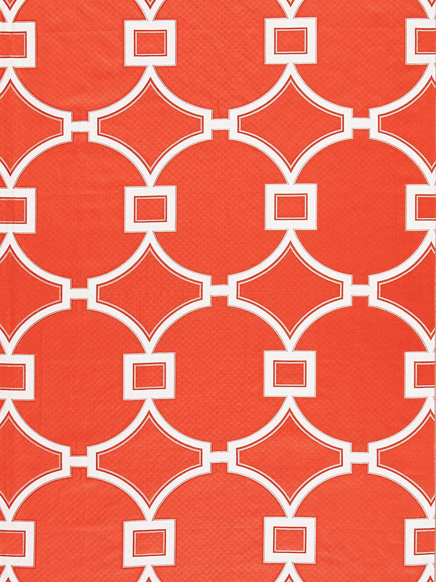 Scalamandre Circle Fret Coral Fabric