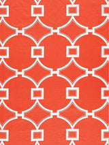 Scalamandre Circle Fret Coral Fabric
