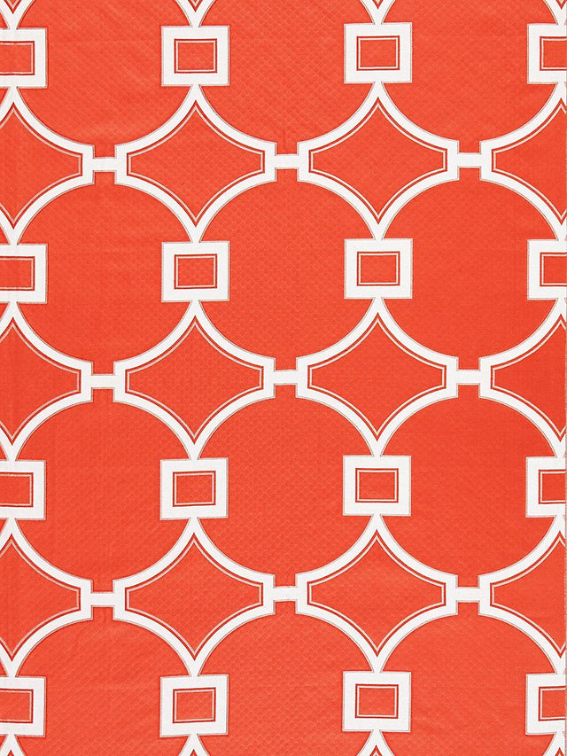 Scalamandre Circle Fret Coral Fabric