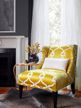 Scalamandre Circle Fret Coral Fabric