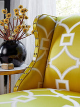 Scalamandre Circle Fret Coral Fabric