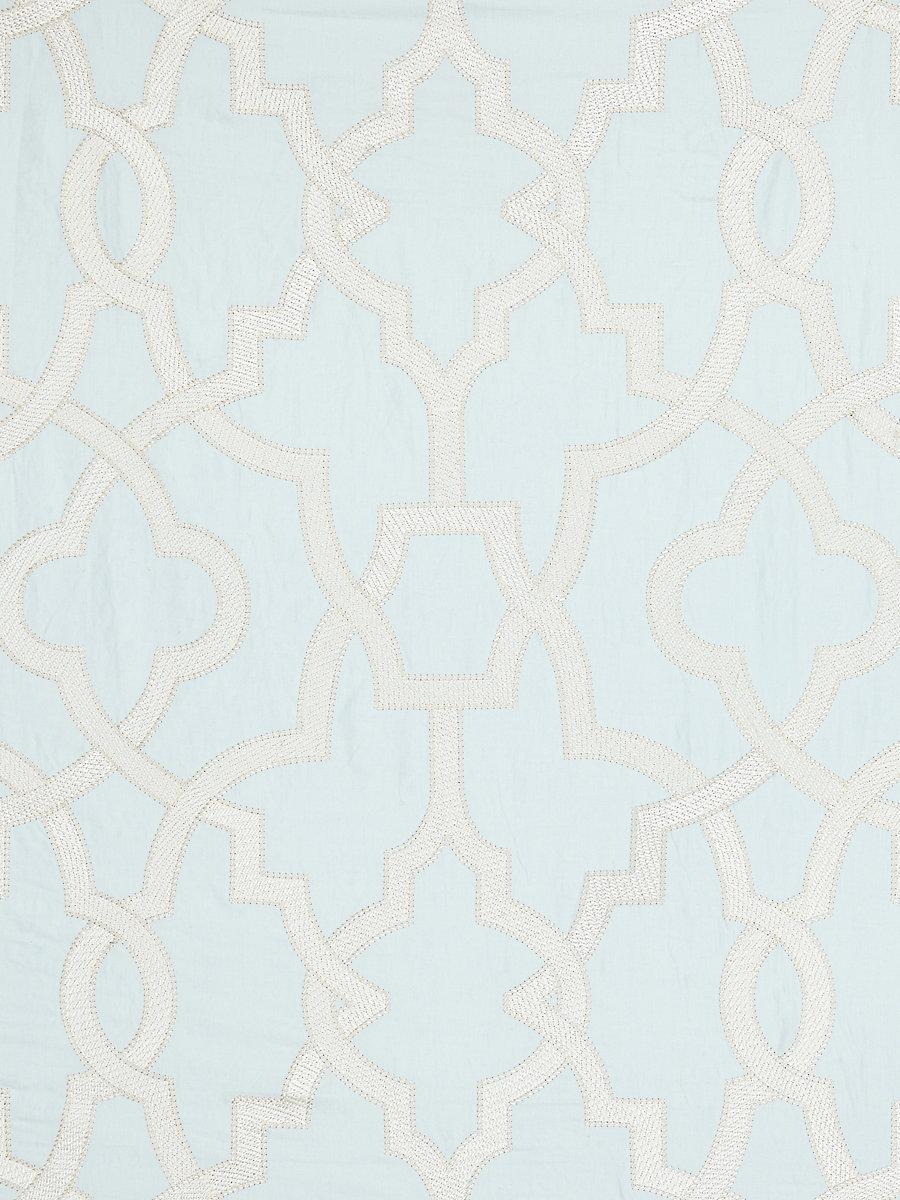 Scalamandre Damascus Embroidery Blue Mist Fabric