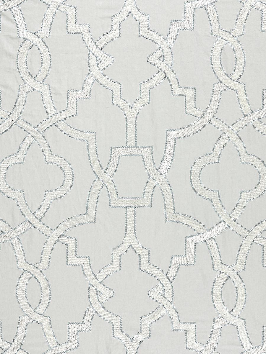 Scalamandre Damascus Embroidery Pearl Grey Fabric