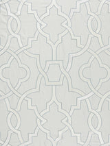 Scalamandre Damascus Embroidery Pearl Grey Fabric