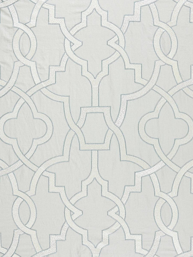 Scalamandre Damascus Embroidery Pearl Grey Fabric