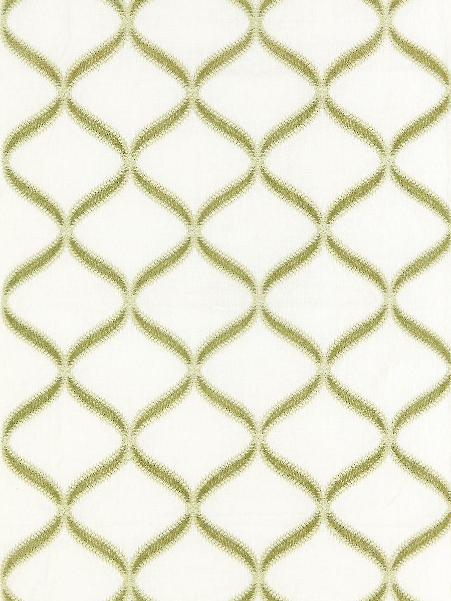 Scalamandre Rondure Embroidery Fern Fabric