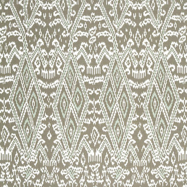 Schumacher Maya Ikat Print Greige Fabric