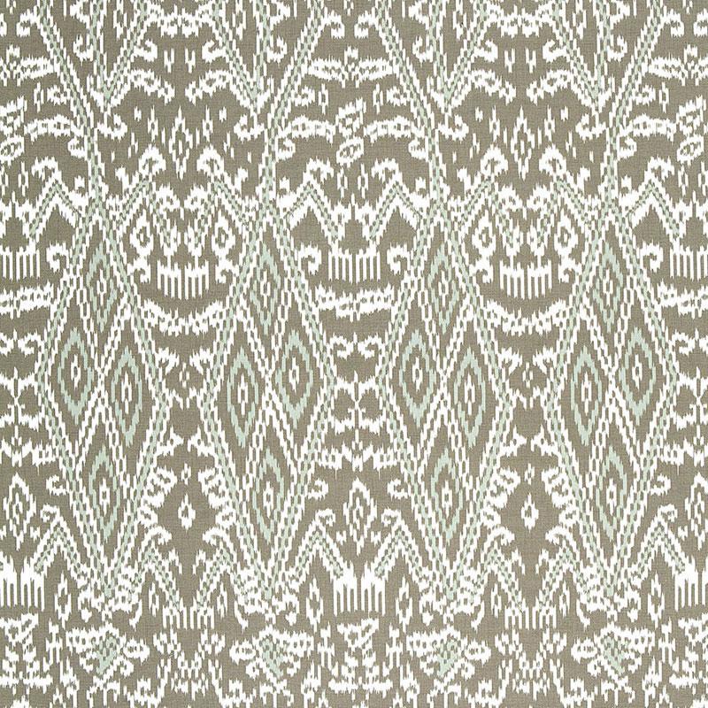 Schumacher Maya Ikat Print Greige Fabric