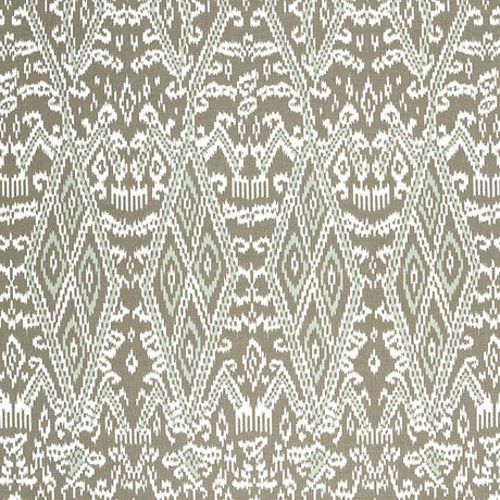 Schumacher Maya Ikat Print Greige Fabric