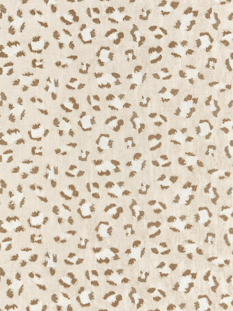 Scalamandre Broderie Leopard Camel On Cream Fabric