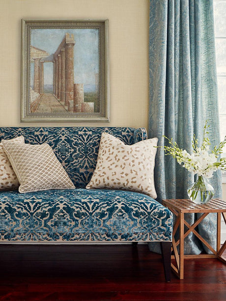 Scalamandre Broderie Leopard Camel On Cream Fabric