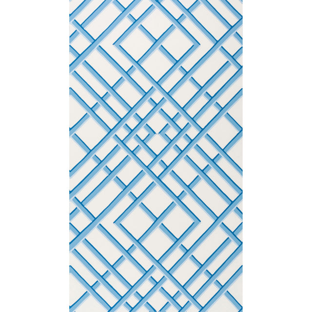 Brunschwig & Fils TREILLAGE SIDEWALL BLUE Wallpaper