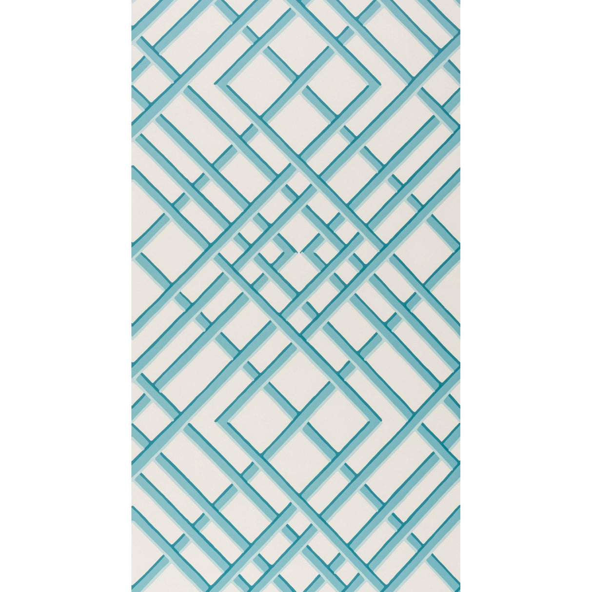 Brunschwig & Fils TREILLAGE SIDEWALL AQUA Wallpaper