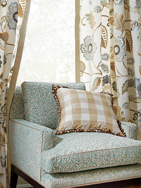 Scalamandre Corallina Velvet Blue Mist Fabric