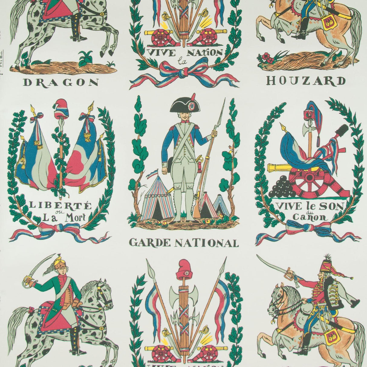 Brunschwig & Fils BATTLE OF VALMY 1792 MULTI ON WHITE VINYL Wallpaper