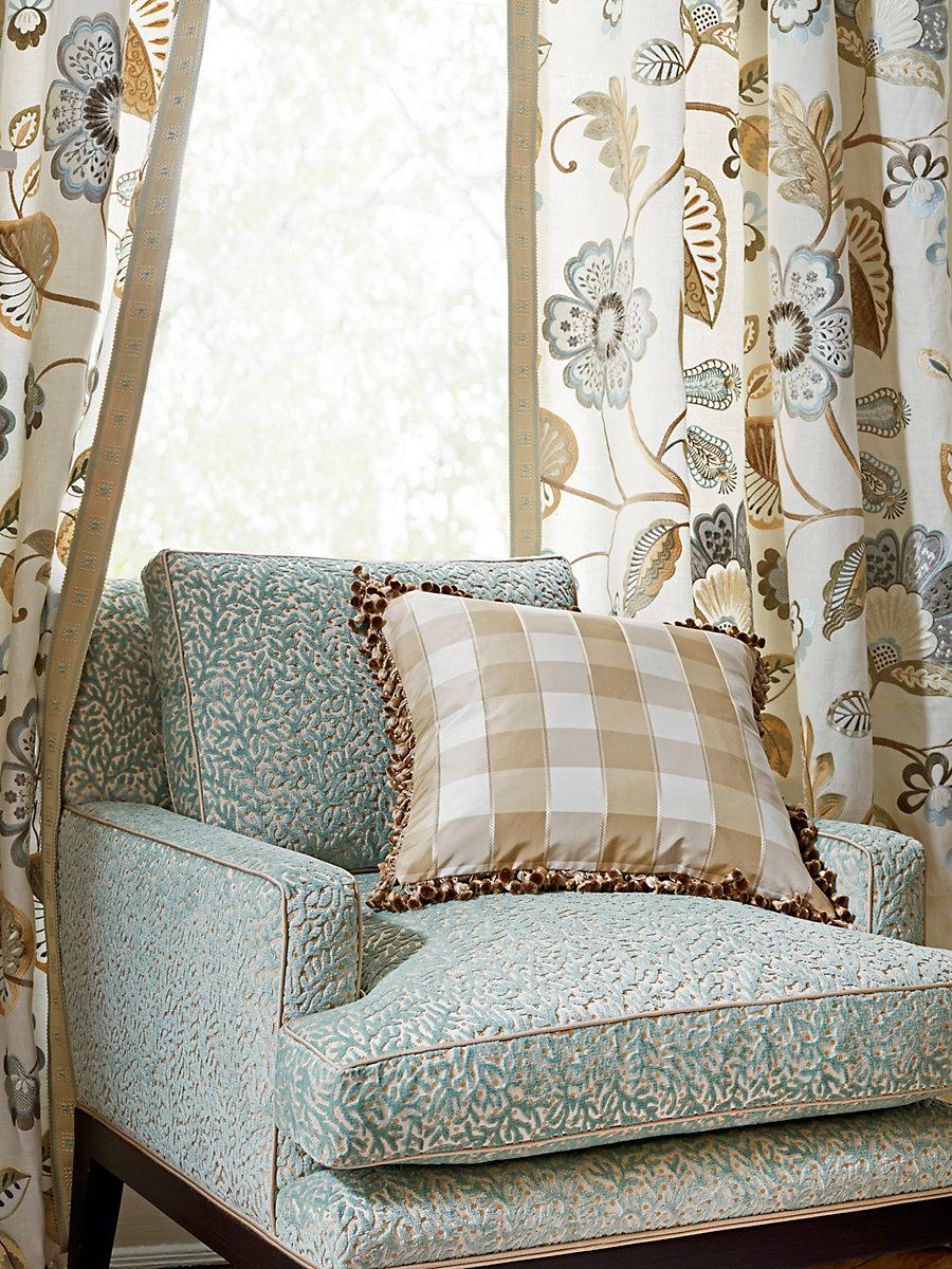 Scalamandre Corallina Velvet Lagoon Fabric