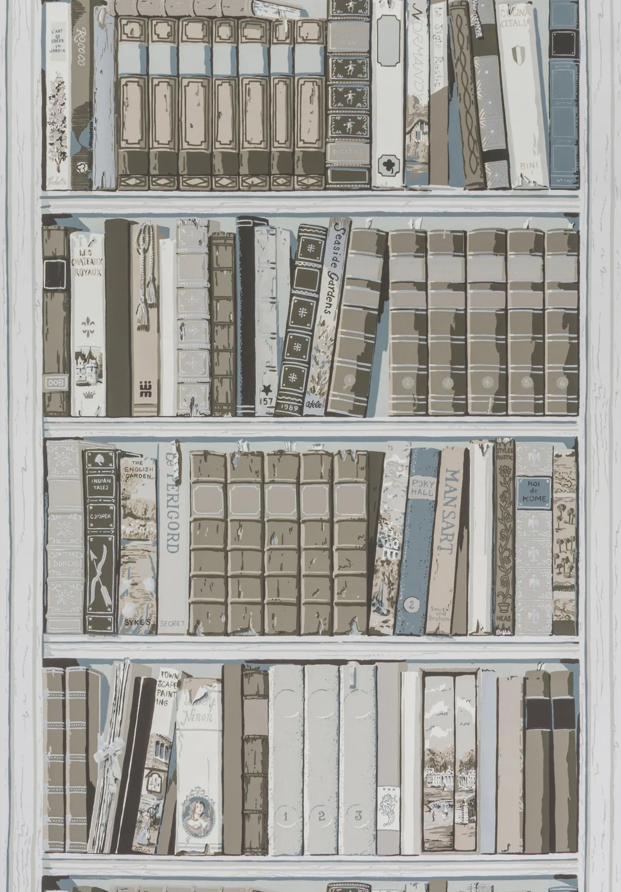 Brunschwig & Fils BIBLIOTHEQUE GREIGE Wallpaper