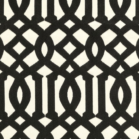 Schumacher Imperial Trellis Velvet Noir Fabric