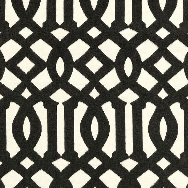 Schumacher Imperial Trellis Velvet Noir Fabric
