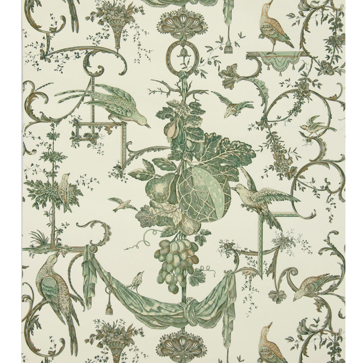Brunschwig & Fils KININVIE LEAF ON WHITE Wallpaper