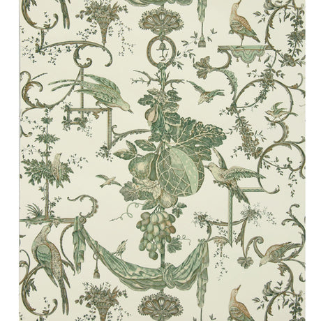 Brunschwig & Fils KININVIE LEAF ON WHITE Wallpaper