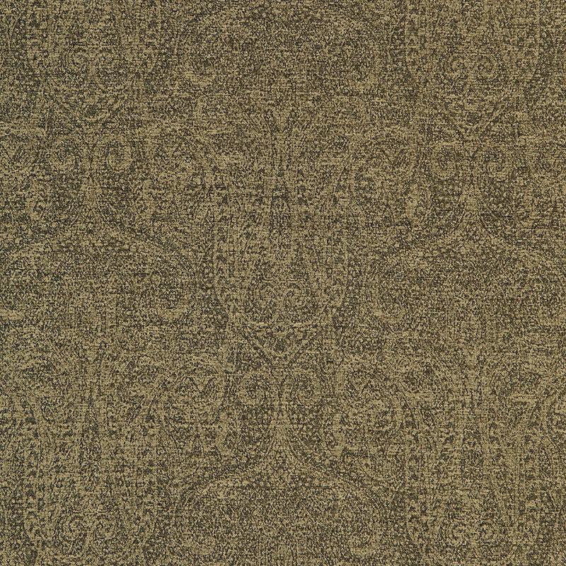 Schumacher Astor Chenille Paisley Ebony Fabric