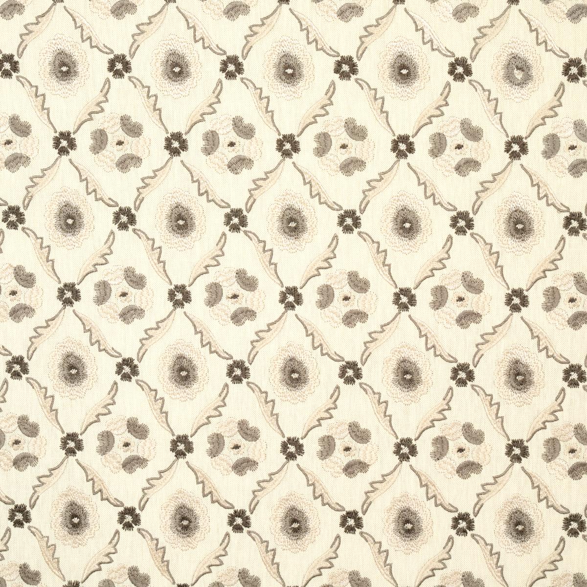 Schumacher Claremont Embroidery Grisaille Fabric
