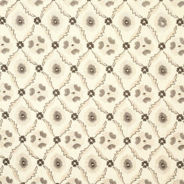 Schumacher Claremont Embroidery Grisaille Fabric