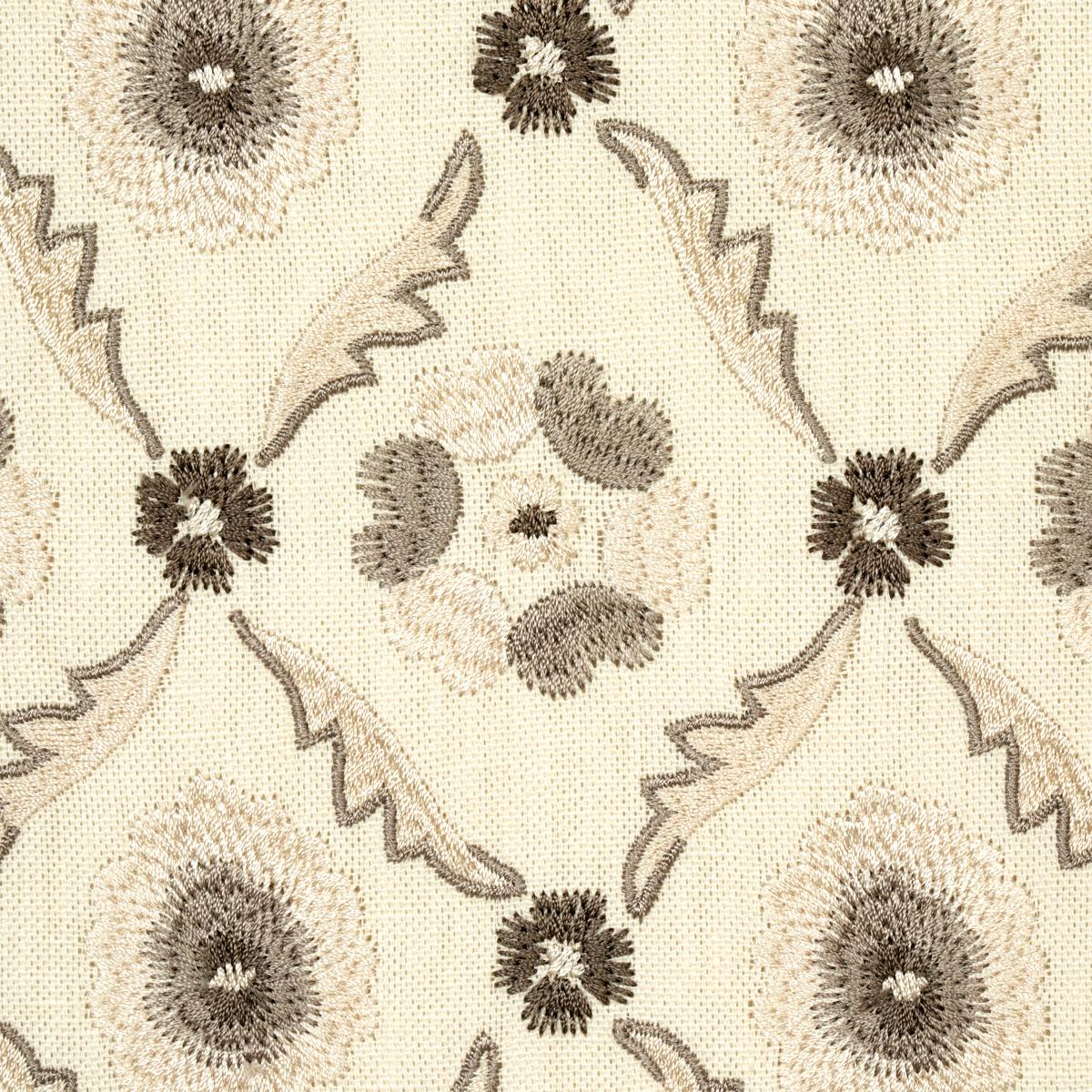 Schumacher Claremont Embroidery Grisaille Fabric