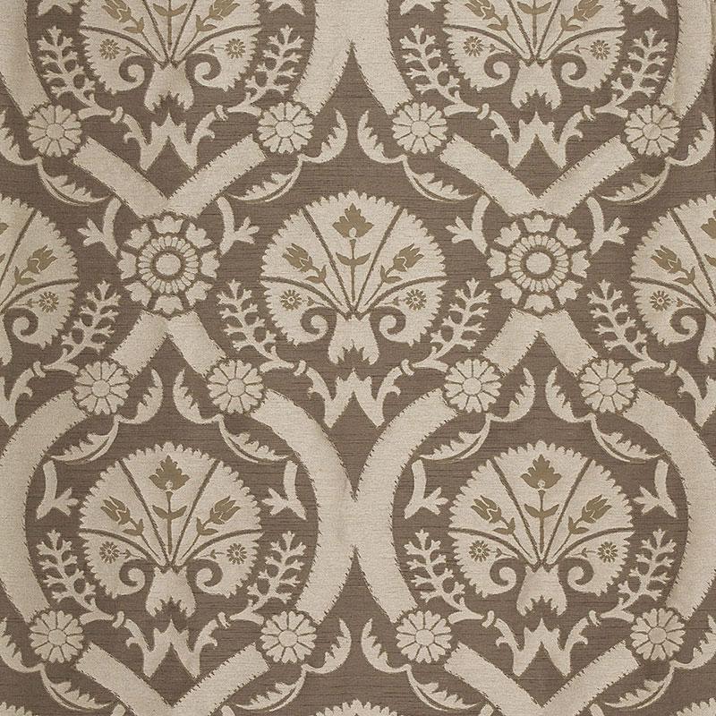 Schumacher Taza Damask Chanterelle Fabric