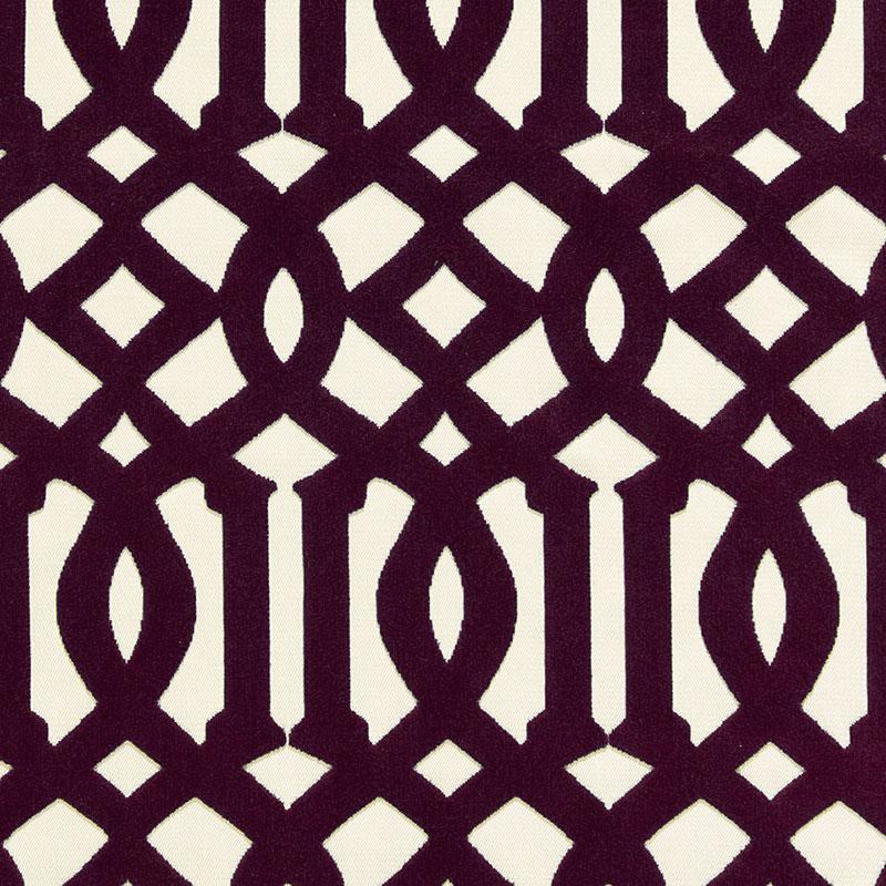 Schumacher Imperial Trellis Velvet Byzantine Fabric