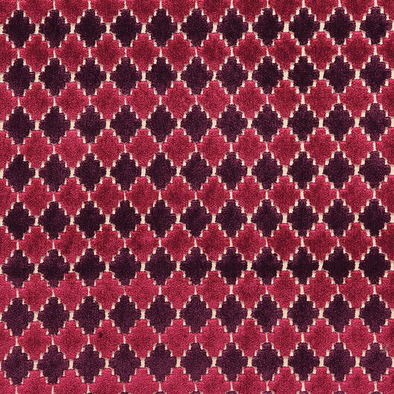 Schumacher Marrakesh Velvet Black Cherry Fabric