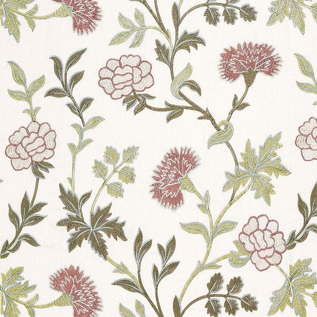 Schumacher Sheridan Embroidery Quartz Fabric