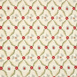 Schumacher Claremont Embroidery Crimson Fabric