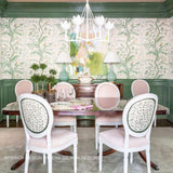 Brunschwig & Fils BIRD AND THISTLE GREEN Wallpaper