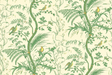 Brunschwig & Fils BIRD AND THISTLE GREEN Wallpaper