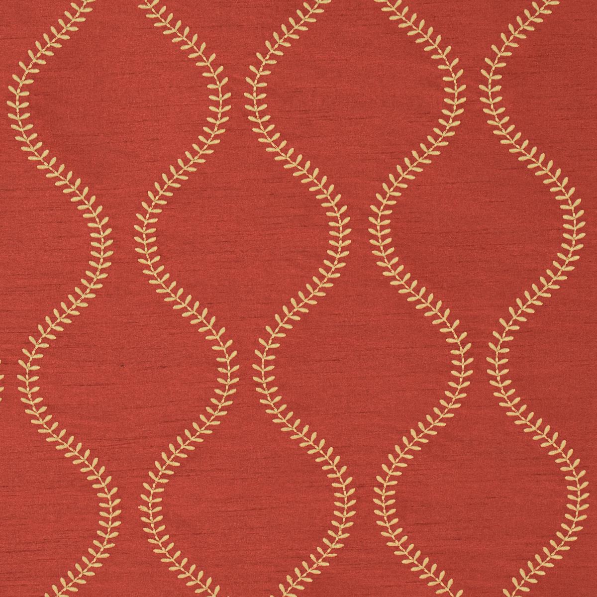 Schumacher Agadir Embroidery Spice Fabric