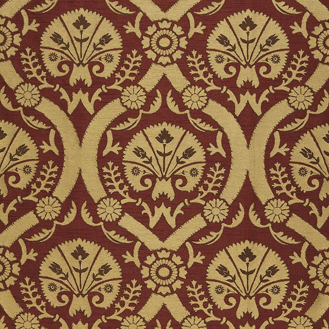Schumacher Taza Damask Spice Fabric