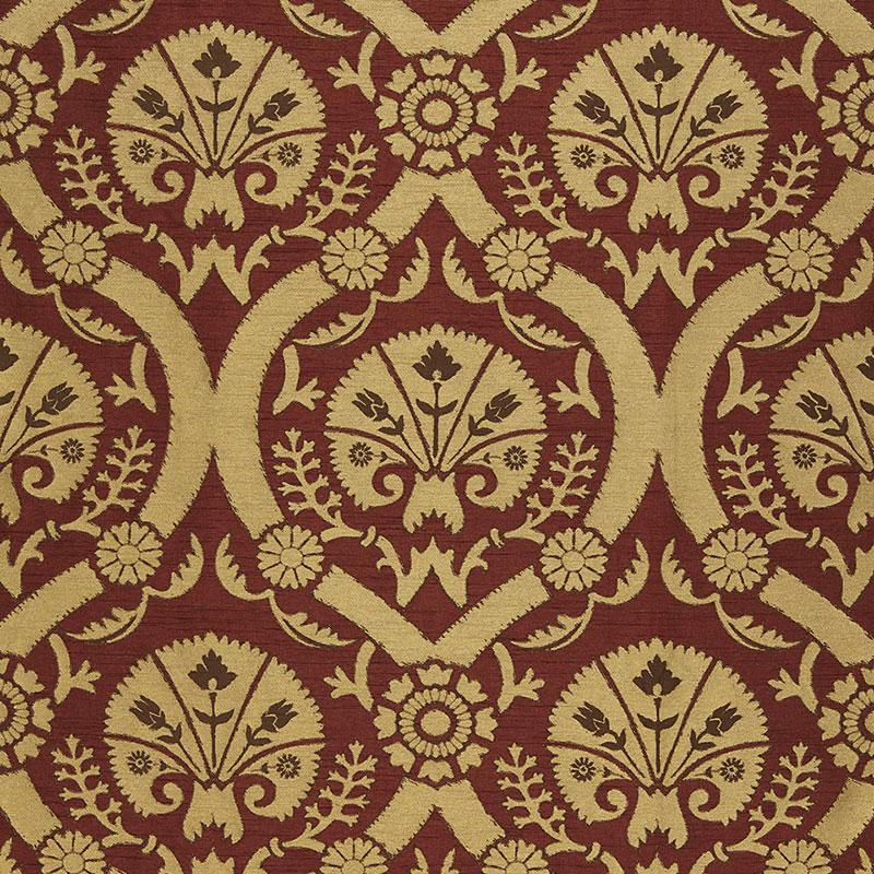 Schumacher Taza Damask Spice Fabric