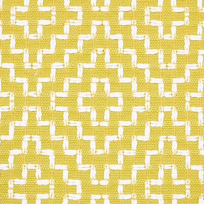 Schumacher Soho Weave Citron Fabric