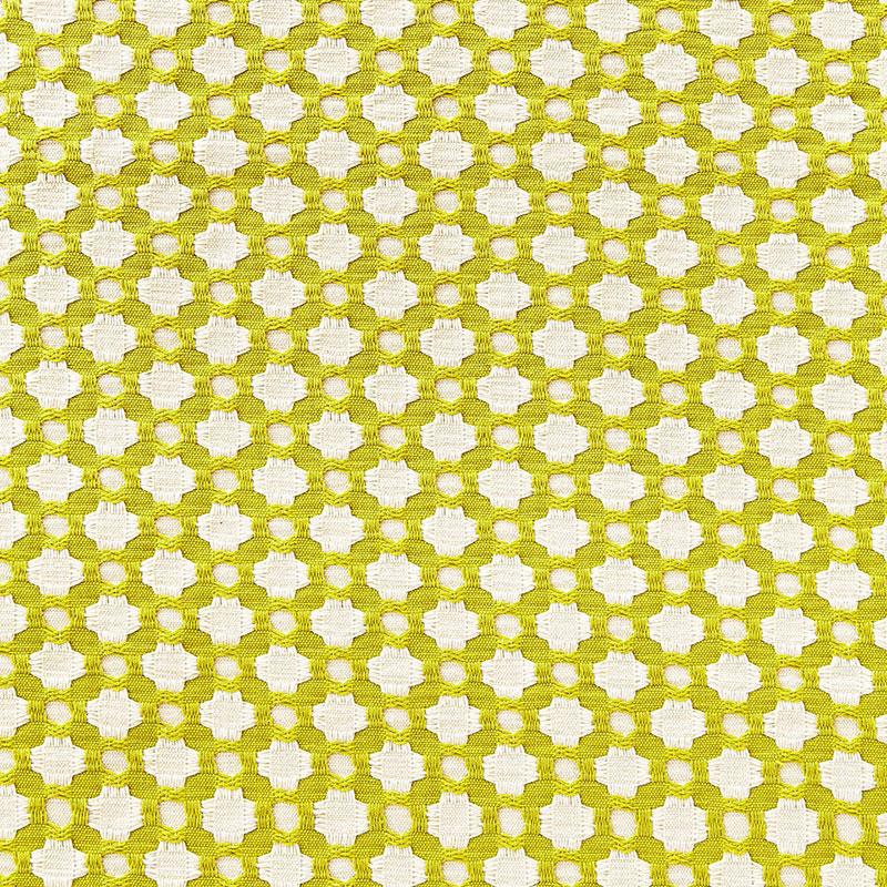 Schumacher Betwixt Chartreuse / Ivory Fabric