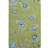 Brunschwig & Fils BYZANTINE SWIRL ON PAPER CHARTREUSE ON WHITE Wallpaper