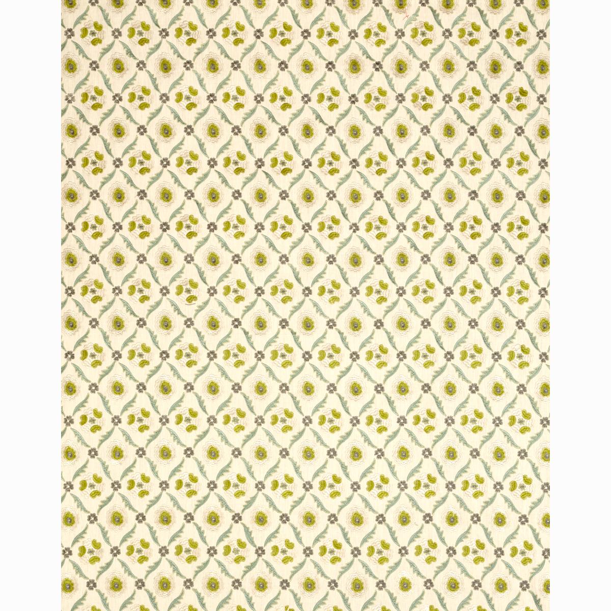 Schumacher Claremont Embroidery Chartreuse Fabric