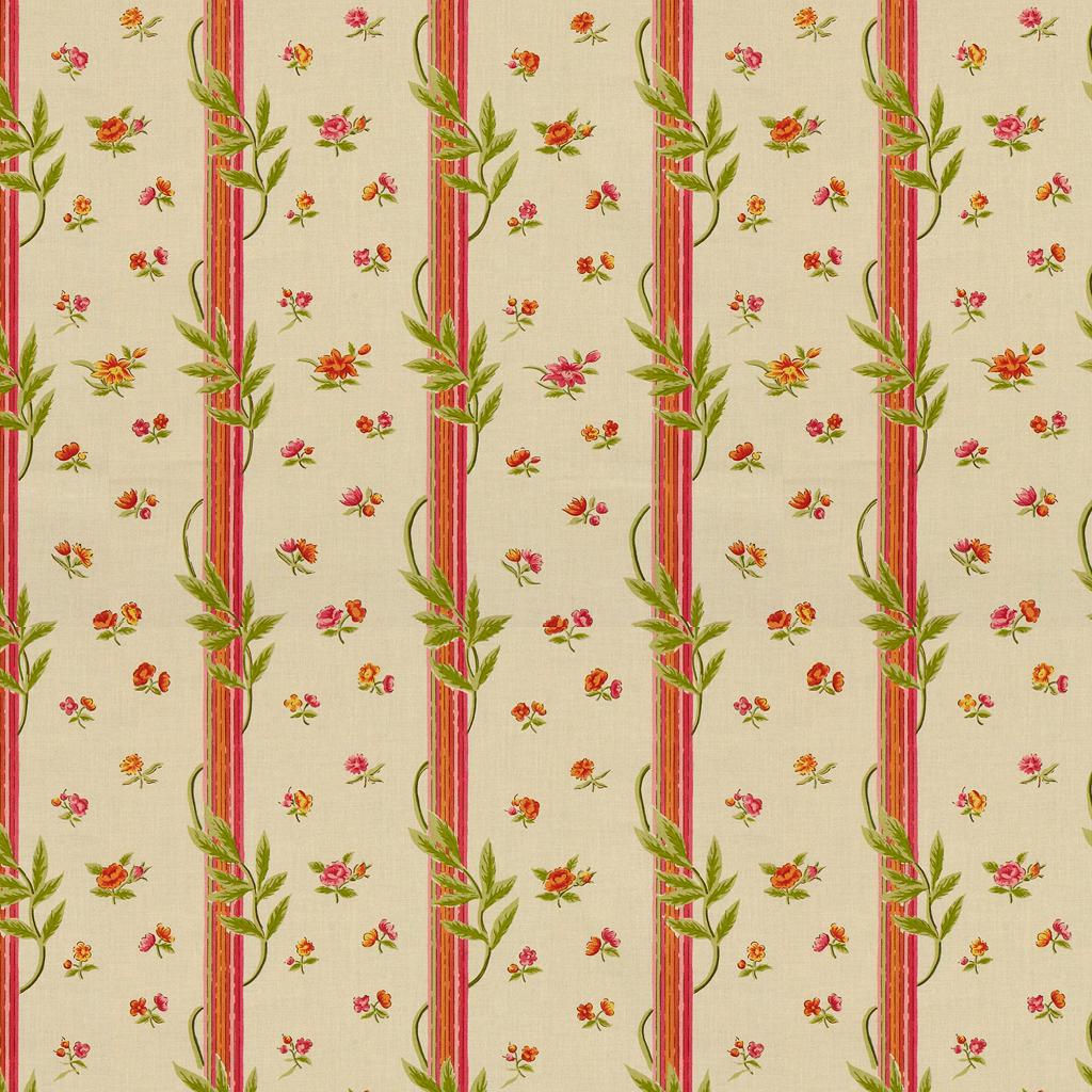Brunschwig & Fils LES PAMPRES ROSE/MANDARIN Fabric