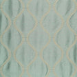 Schumacher Agadir Embroidery Aqua Fabric