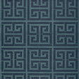 Schumacher Greek Key Sisal Peacock Wallpaper