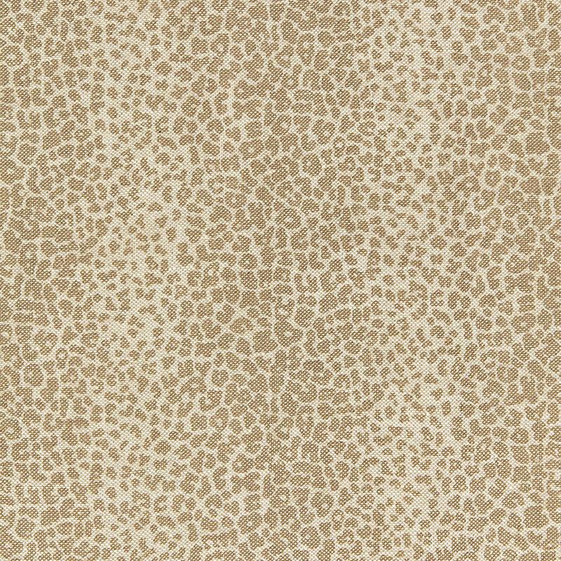 Schumacher Leopard Linen Print Sesame Fabric