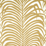 Schumacher Zebra Palm Khaki Fabric